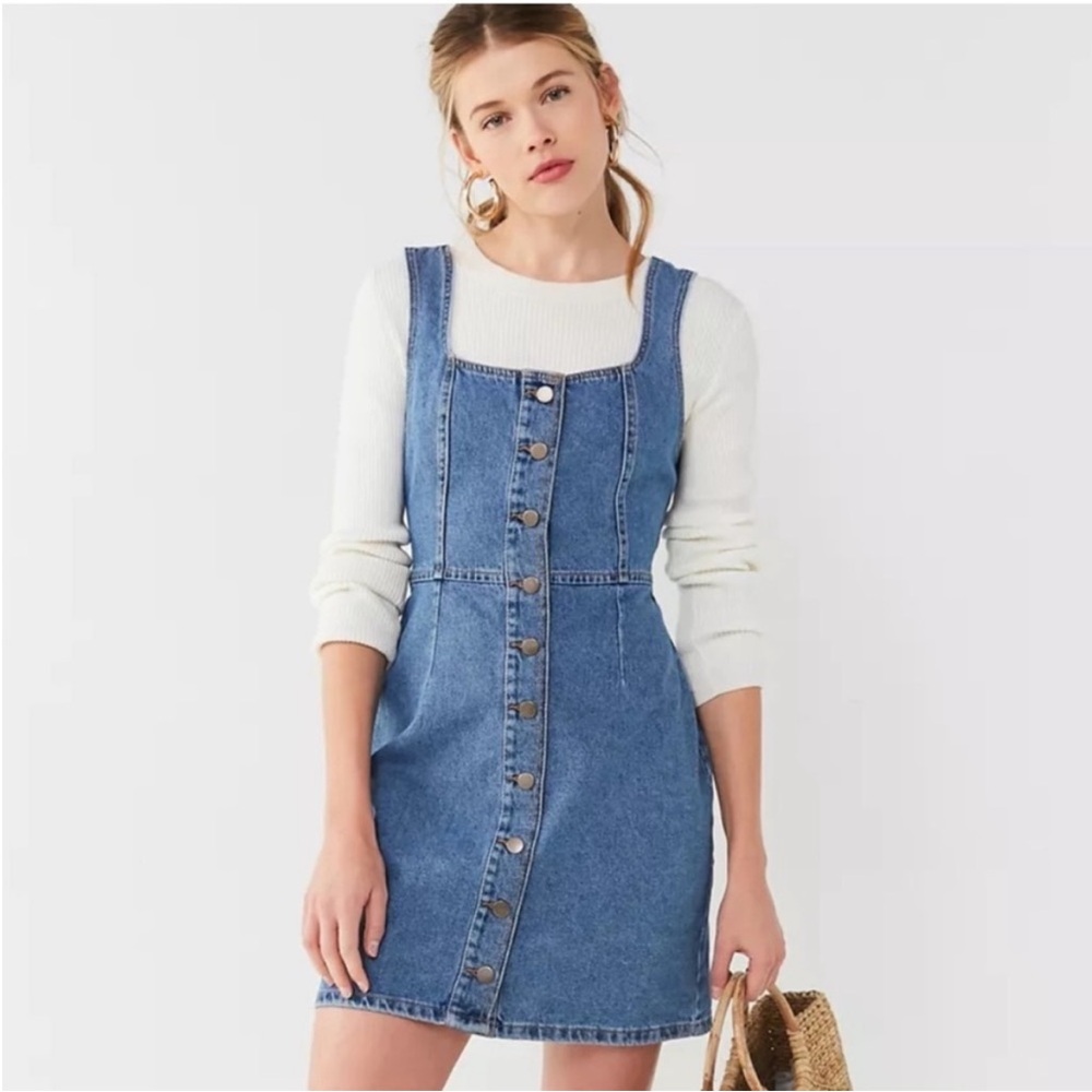 Urban Outfitters Denim Button-Front Dress